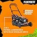 FUXTEC FX-RM5170 Self-Propelled Petrol Lawn Mower | 51 cm Cutting Width, 4-Stroke OHV Engine, Wheel Drive, Mulching & Side Discharge, 7-Stage Height Adjustment, 60 L Grass Collector