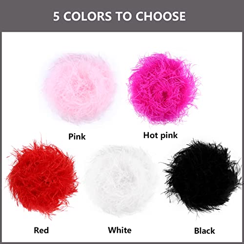 Tharaht Ostrich Feather Boa 1Ply 2Yard Natural Fluffy Feather Boa For Crafts Diy Wedding Easter Halloween Party Costume Decoration Ostrich Feather Boa,Light Blue #TOP4