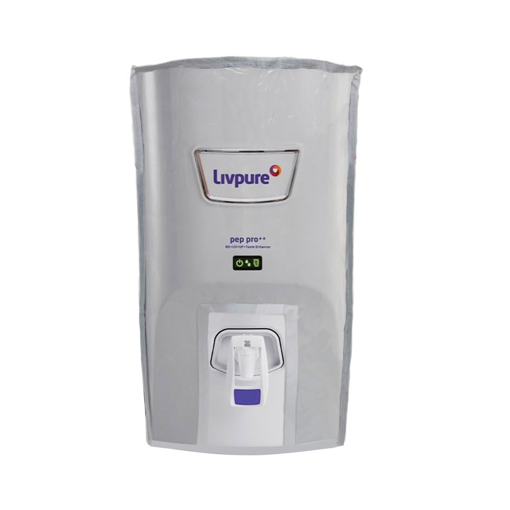Water Purifier Cover Compatible with Livpure Pep Pro ++ RO+UV+UF 7 Liters – Dustproof, Waterproof, Oil Stain Protection, Transparent Front, Velcro Closure-image-35