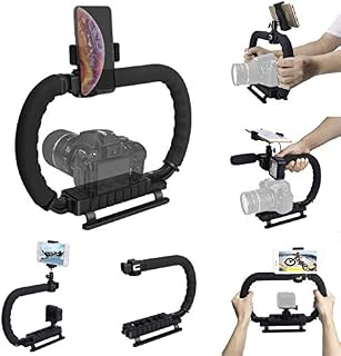 3-Shoe DSLR / Mirrorless/ Action Camera Camcorder Phone Stabilizer Expansion Cage Mount Moviemaking Holder Rig Youtube Tiktok Vlogging Video Kit Compatible with GoPro Canon Nikon Sony iPhone Android