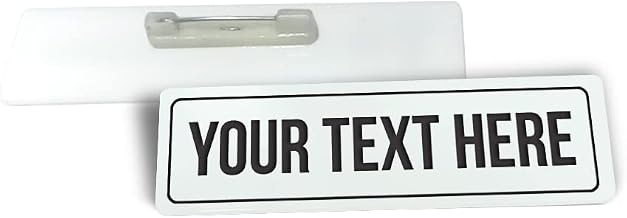 Customised Acrylic Engraved Name Badges 3.5 x1x 0.4 inches