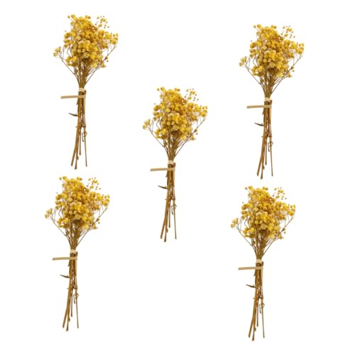 5 Ramos de Flores Secas Gypsophila para Decoración miniatura 1