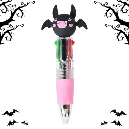 マルチカラーペン, 収納式マルチカラーかわいいボールペン, 学生向け学習文具 滑らかな書き味 授業 パーティー 女の子の日記用