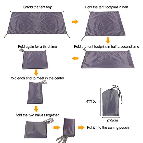 Redcamp Waterproof Camping Tent Tarp - 36"X83", 4 In 1 Multifunctional Tent Footprint For Camping, Hiking And Survival Gear, Lightweight And Compact #TOP6