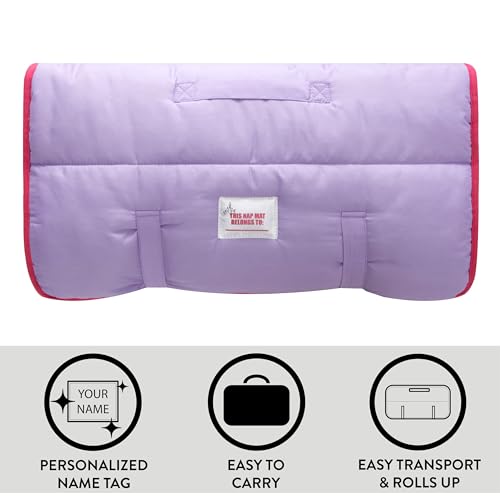 Image of Super Soft Plush Toddler Quilted Nap Mat with Built in Blanket and Pillow