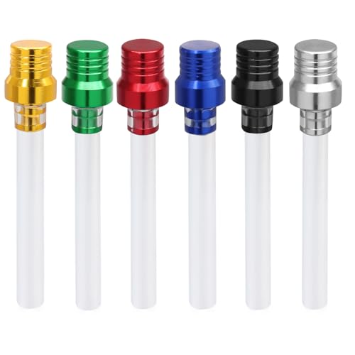BokWin 6 Pack Gas Cap Vent Tube Breather Hose Gas Fuel Tank Cap Vent Motorcycle ATV Ventilation Kit in 6 Colors Aluminum Fits for Pit Dirt Bike 50cc 70cc 90cc 110cc 125cc 150cc Engines
