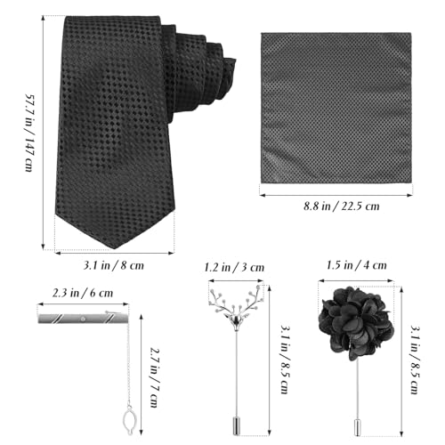 Set de corbatas para hombre 5 piezas con accesorios formales miniatura 7