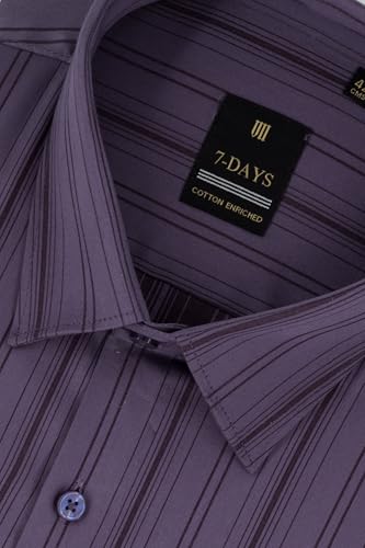Image of 7-DAYS Premium Men's Formal Shirts - Cotton, Self-Design, Full Sleeve, Regular Fit, with Pocket, Stylish Office Shirts for Men