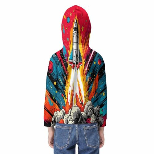 Sweat à capuche fusée 3D pour ado de 11 à 13 ans - 6