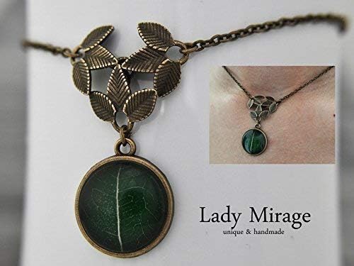 Real Leaf Necklace -Jardin Majorelle-