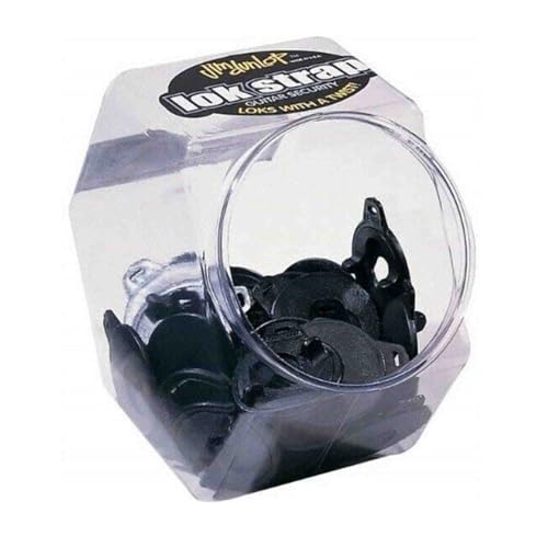 Bocal de fixations pour sangle Dunlop 7036 contenant 36 attaches noires durables