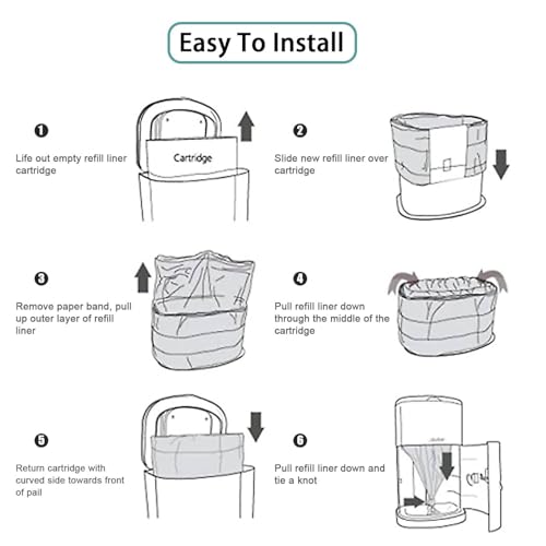 Image of Diaper Pail Liner Refills Bags Compatible with Janibell Akord 330 Series Adult Diaper System, Diaper Disposal Liner Refills，Lightly Scented - 4pack (Green)