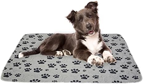 Drylife Washable Puppy Pads | Reusable Super Absorbent Extra Large Dog and Pet Training Mats | Anti-Slip, Quick Absorption, Locks in Pee, Odour Control, Floor Protection - 80x90cm (Grey, 1 Pack)