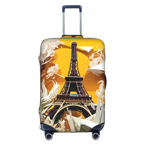 Housse de protection pour valise Tour Eiffel XL blanche bagage voyage anti-rayures
