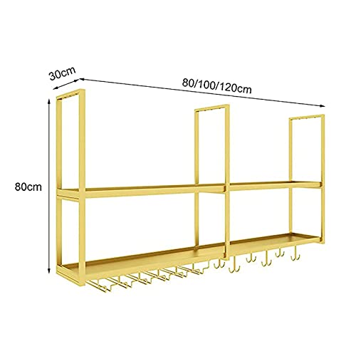 Porte-Bouteilles de Plafond Métal Or DASHADAO pour Rangement Verres - 3