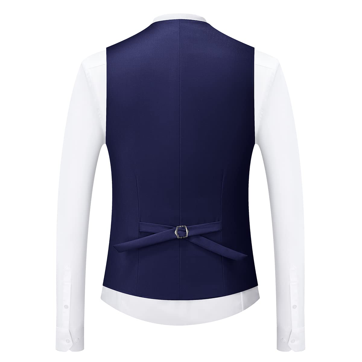 MODFUL Tuta da uomo, 3 pezzi, slim fit, business, con un bottone, smoking e pantaloni