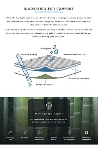 TAKVA-Wudhu-Socks-Bamboo-Waterproof-Socks-Suitable-for-Various-Outdoor-Activities