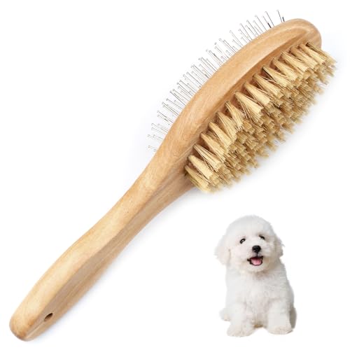 Spazzola 2 in 1 a Doppia Faccia per Cani e Gatti, Pennello Massaggiante per Animali Domestici con Pelo Corto o Lungo (Stile 2)