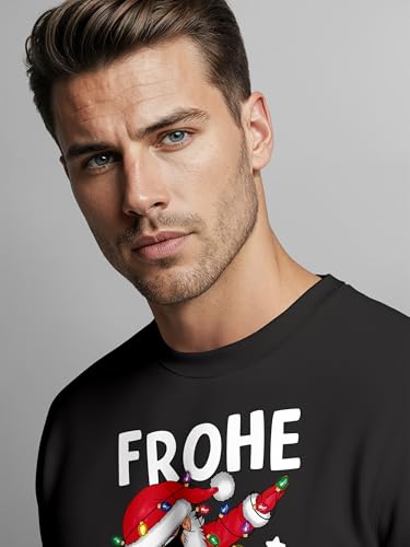 Tenue de Noël pour homme MoonWorks pull imprimé élan renne sweat d'hiver - 4