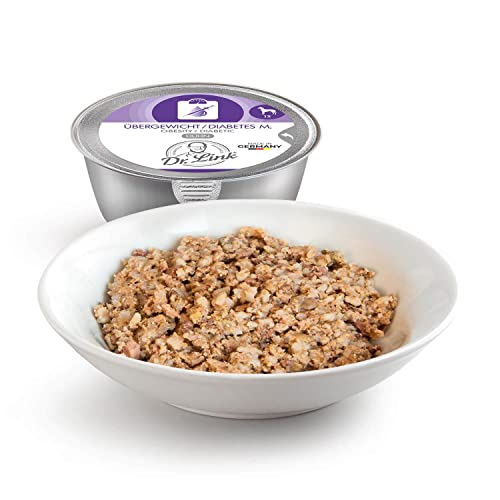 Dr. Link Spezial-Diät Hundefutter für Hunde, bei Übergewicht, Proteinquelle Huhn, Kalorien- und fettreduziert, ohne Zuckerzusatz, L-Carnitin - 10x125g Schale