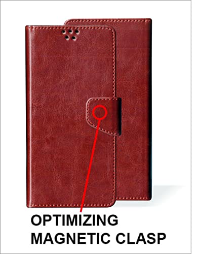 Image of SBMS Flip Cover Back Case Cover for Vivo Y27 with Magnatic Closure | Inbuilt Stand | Card & Money Pocket (Brown)