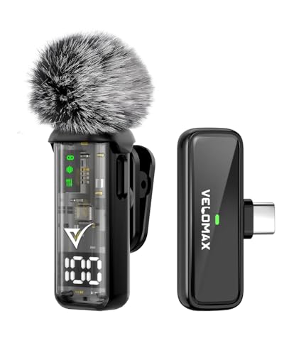 Image of VELOMAX Mic for YouTube Wireless, Active Intelligent Noise Reduction Wireless Mic for YouTube, Magnetic Clip Mini Wireless Microphone, Ideal for Video Recording & Content Creators (Single Channel)