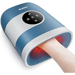 CINCOM Upgraded Hand Massager - Cordless & Portable Hand Massager with Heat & Compression for Arthritis and Carpal Tunnel Relief from Wrist to Palm and Finger