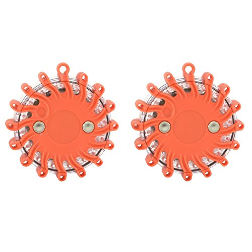 LED Road Flare | 2pc Set Portable Road Side Safety Emergency Kit Light Puck Disc