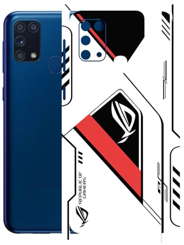 Image of AtOdds - Full Body Back Screen Guard Protector Film - Lamination Wrap Skin Sticker Compatible with Samsung Galaxy M31 | Scratchproof Matte Finish (RogRed)
