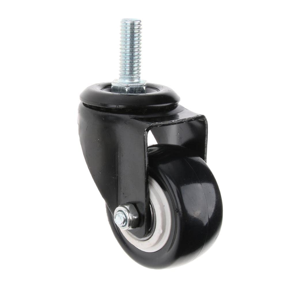 UJEAVETTE 2-inch Heavy Duty Plate Swivel Caster Wheel M8 Thread Stem for Rack Shelf-image-47