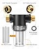Twinkle Star Hose Filter Attachment Line Water Hose Filter with 100 Mesh and 40 Mesh Screen, 2Pcs O-Ring, Garden Hose Filter Pressure Washer Inlet for RV Camping Car Wash Water Hose