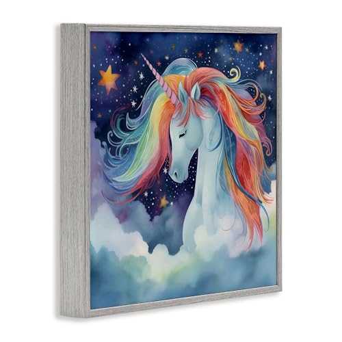 Tableau licorne arc-en-ciel Stupell Industries cadeau de naissance - 2