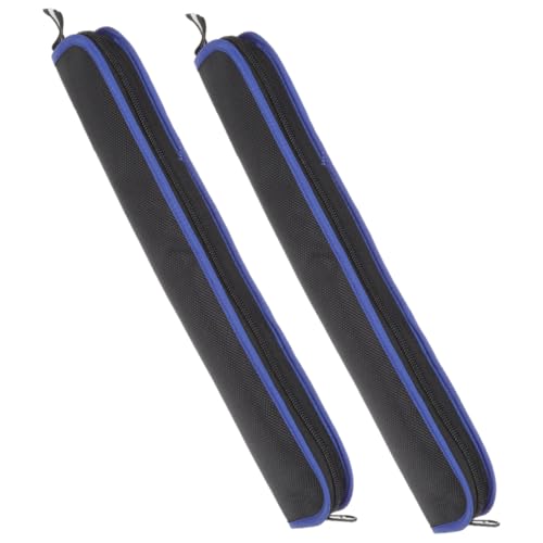 BESPORTBLE 2 piezas Bolsa para Flauta de Mano de Oxford Ligera y Duradera Borde Azul para Almacenamiento y Transporte Portátil Competiciones Musicales