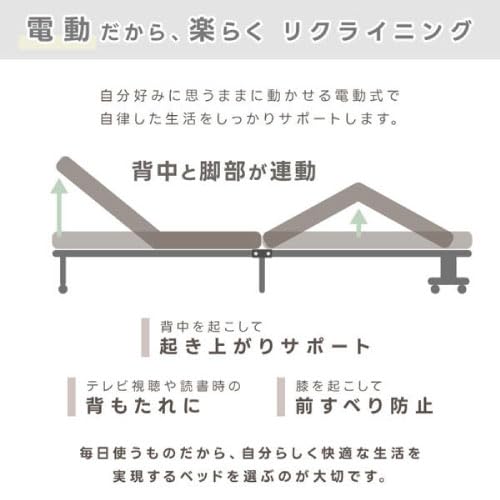 Amazon.co.jp: 高反発マットレス 電動メッシュキルトベッド ネイビー