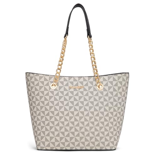 Image of Handbags for Women Chain Shoulder Vegan Leather Tote Bag Top Handle Handbag