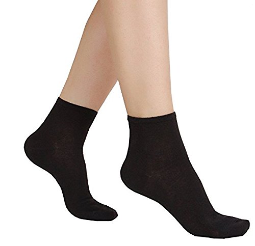EABERN Womens Thin Cotton Socks,Soft Breathable Casual Above Ankle Crew Socks 6/9/12 Pairs