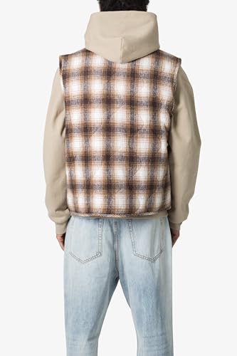 mnml Men's Brushed Plaid Vest3