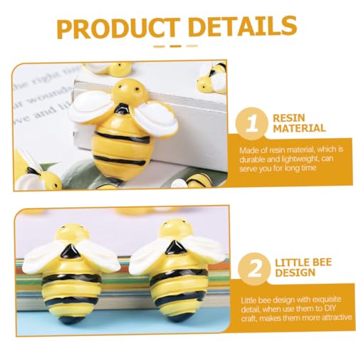 Abejas de resina mini SEWACC pack de 50 piezas amarillas para manualidades y scrapbooking 4