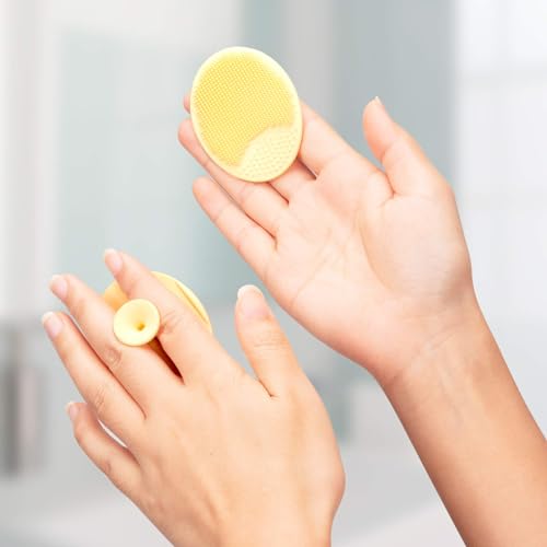 Face Scrubber, Facial Exfoliator, Face Scrub Brush, Soft Face Brush, Silicone Facial Cleansing Brush, Face Exfoliator Blackhead Acne Pore Cradle Cap Face Wash Brush for Deep Cleaning Skin Care 4 Pack - Image 7