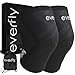 EVERFLY Rodilleras Crossfit 5mm - 1 Par - Menisco y Ligamentos - Neopreno SCR Negras - Deportiva Musculación Gimnasio Calistenia - Hombre Mujer - Halterofilia Fitness - Levantamiento Pesas - Knee (L)