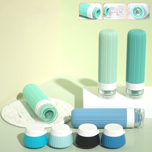 NuvaConx Reiseflaschen Zum Befüllen, 18 StüCk Silikon Reiseflaschen Set, Reiseset Flüssigkeiten Set mit TSA Genehmigt, Travel Essentials Nachfüllbare Reisegröße Flaschen, Reise Gadgets