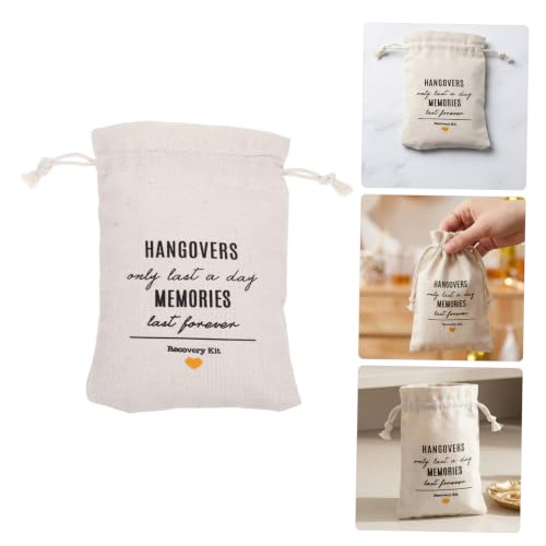 Bolsas de tela reutilizables para kit de despedida de soltera con cordón y diseño divertido 8