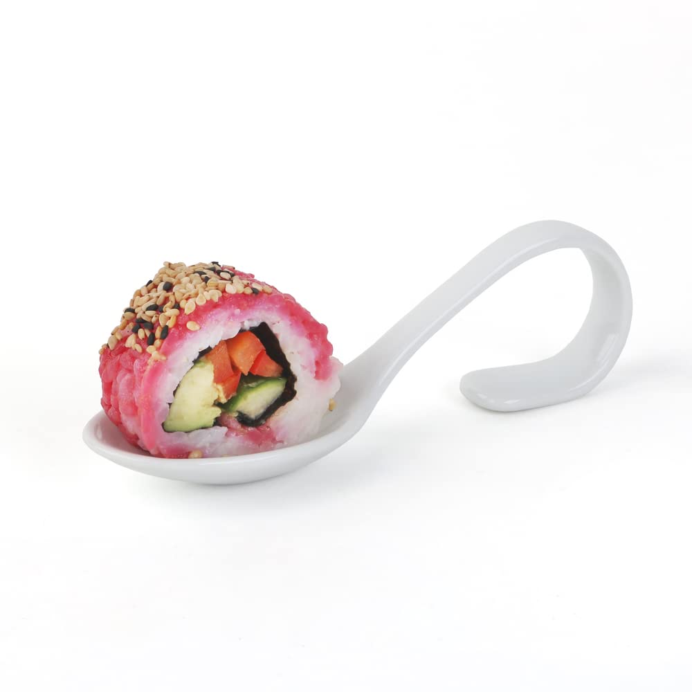 Appetizer Zakouski- & Häppchen Löffel 14 cm, weiß, 6 Einheiten
