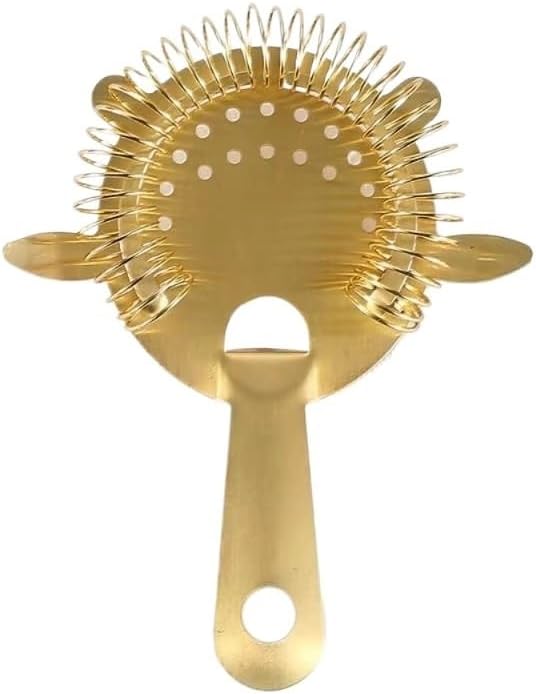 Professional Stainless Steel Bar Strainer, Multifunction Cocktail Strainer For Home Kitchen And Bartender Tools(1 pcs gold)