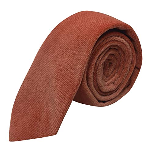 Luxury Bronze Textured Velvet Necktie, Tie, Brown #TOP25