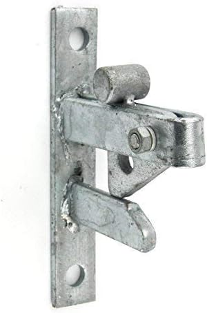 GALVANISED or Black Self Locking Gate Catch/Auto Close Field Farm Lock Latch (Galvanised (Hot Dipped))