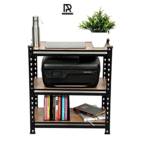 Image of Ash & Roh Adjustable, Heavy Duty Storage Shelving Unit Boltless [Laminate Sheet] Kitchen, Office, Dorm, or Garage,Shoe Rack (3 Section [2'3 inchX2 inchX1 inch])