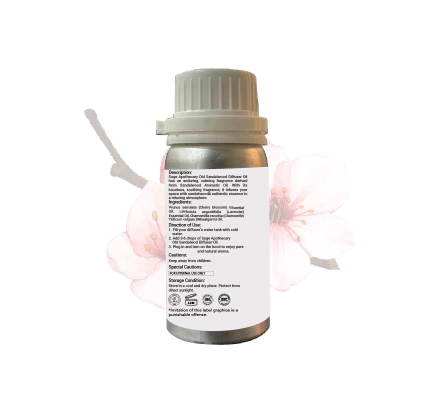 Image of Sage Apothecary Apple Cinnamon Diffuser Oil Natural Aromatherapy Oil for Sleep and Relaxation - 125 ml