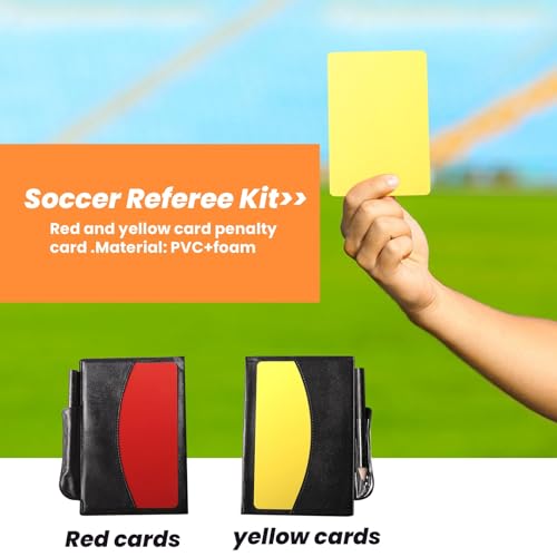 Kit árbitro de fútbol con banderas y pito miniatura 5