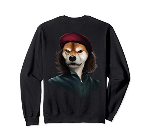 Perro shiba personificado como Che Guevara Sudadera